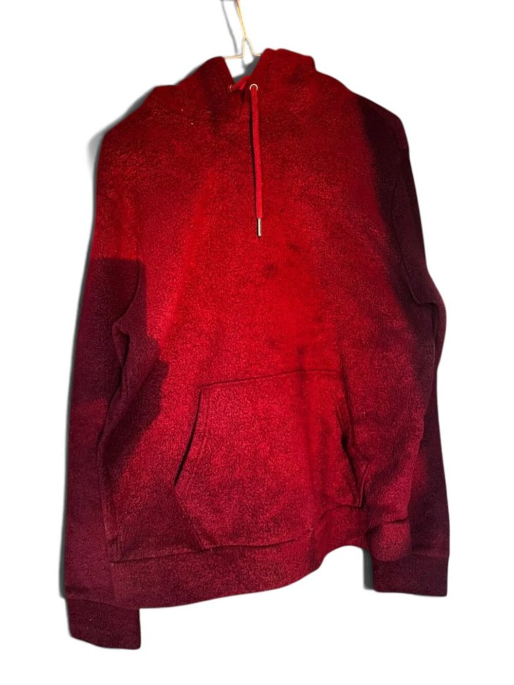 Old Navy Burgundy Textured Fleece Hoodie Size M